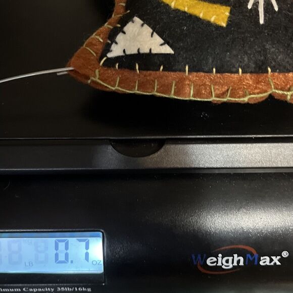 Halloween Felt Black Cat Wall Door Hanging Ornament Hand Stitched Folk Art - Picture 13 of 13